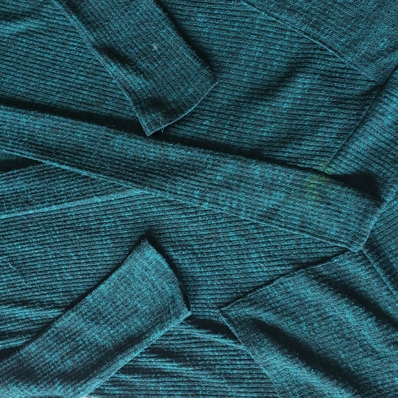 Candies Knit Open Front Cardigan Green Black XS - Picture 6 of 10